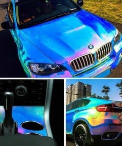 XhuangTech Holographic Rainbow Neo Chrome Car Vinyl Wrap