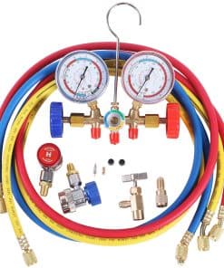 JIFETOR Juego de Manifold de AC de 3 Vías, Herramienta de