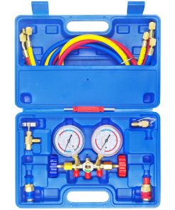 Juego de Manómetros 3 Vías JIFETOR, Herramienta de Carga de