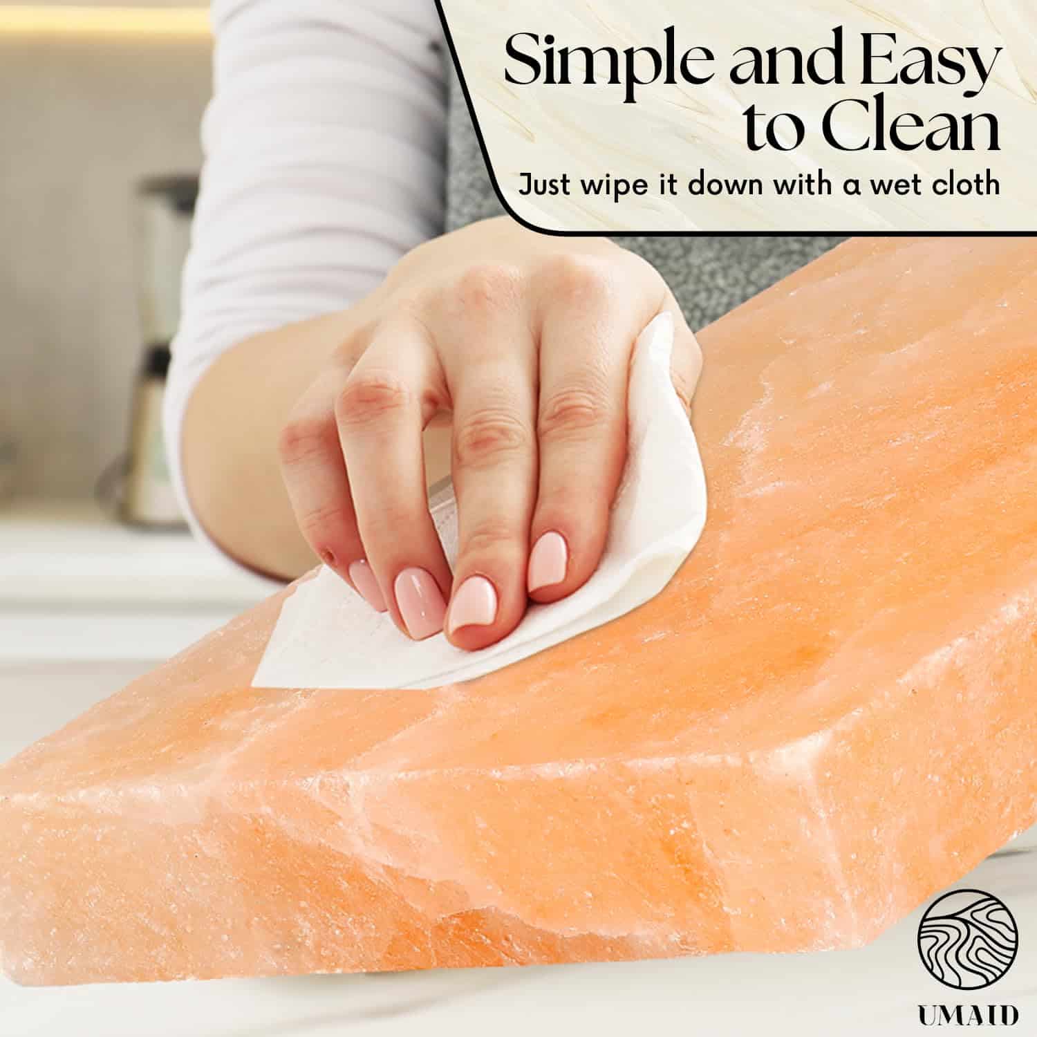 Placa de Cocina de Sal del Himalaya UMAID 8x8x1.5 para - Imagen 7