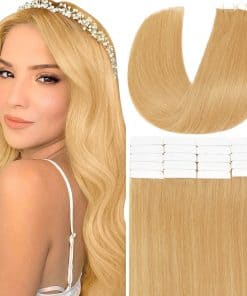 Extensiones de Cabello de Cinta Anrosa Pelo Humano Remy