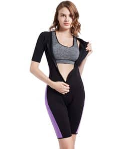 Bakerdani Mujeres Sauna Neopreno Sudor -Negro y Morado