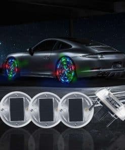 Sidaqi Lámpara Solar para Rueda de Coche de Energía Solar