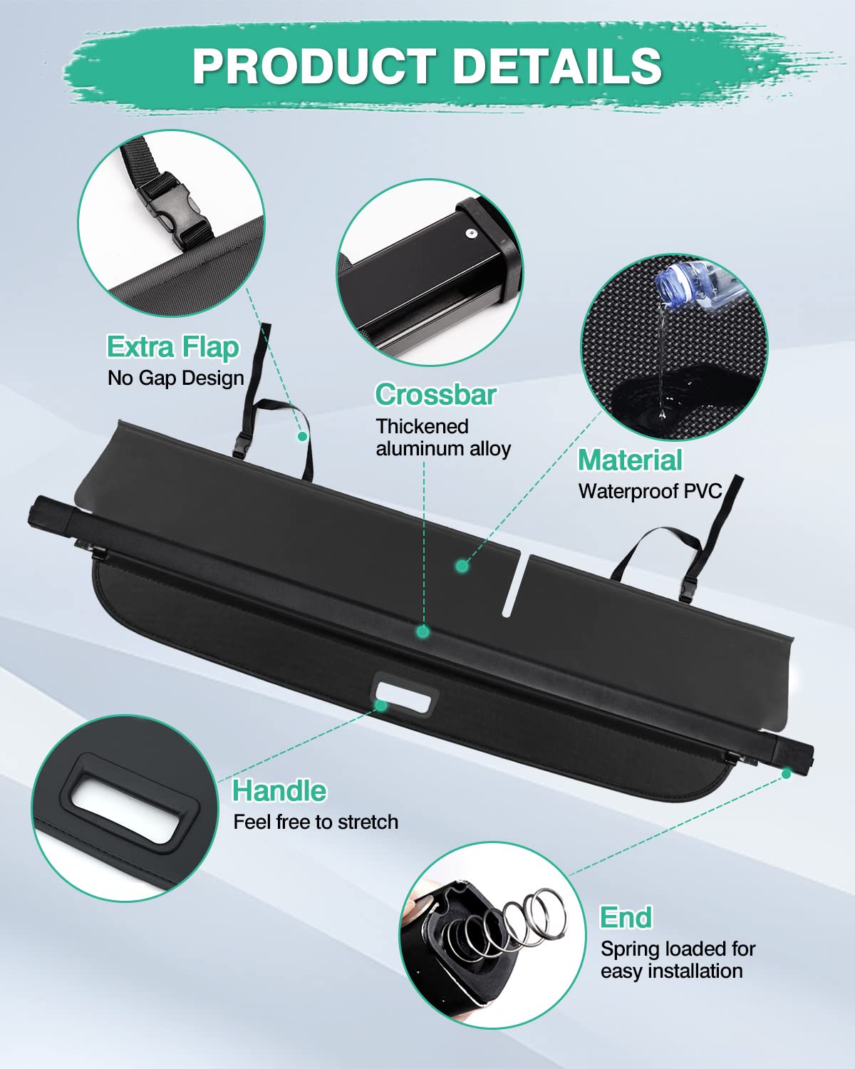 Cubierta de carga para Jeep Cherokee 2014-2018 Accesorios - Imagen 6