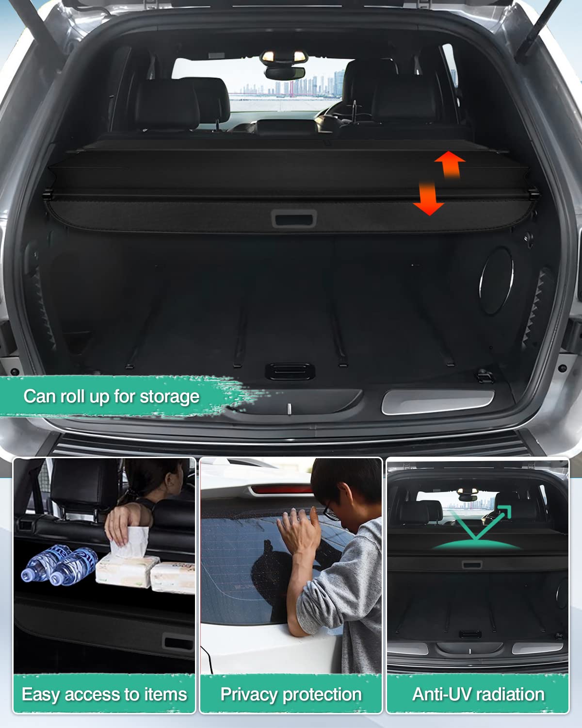 Cubierta de carga para Jeep Cherokee 2014-2018 Accesorios - Imagen 5