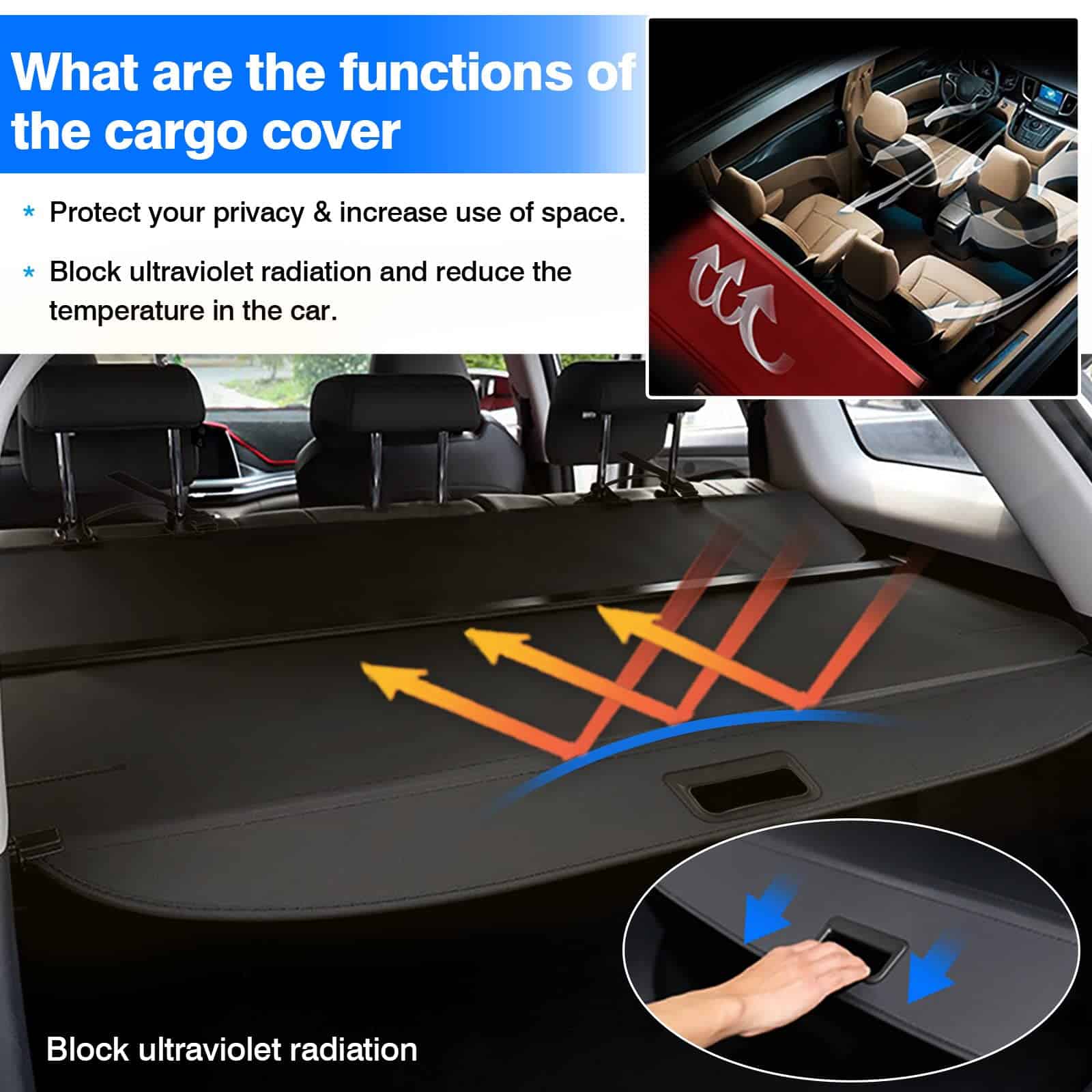 Cubierta de carga para 2019-2024 2025 Accesorios Infiniti - Imagen 5