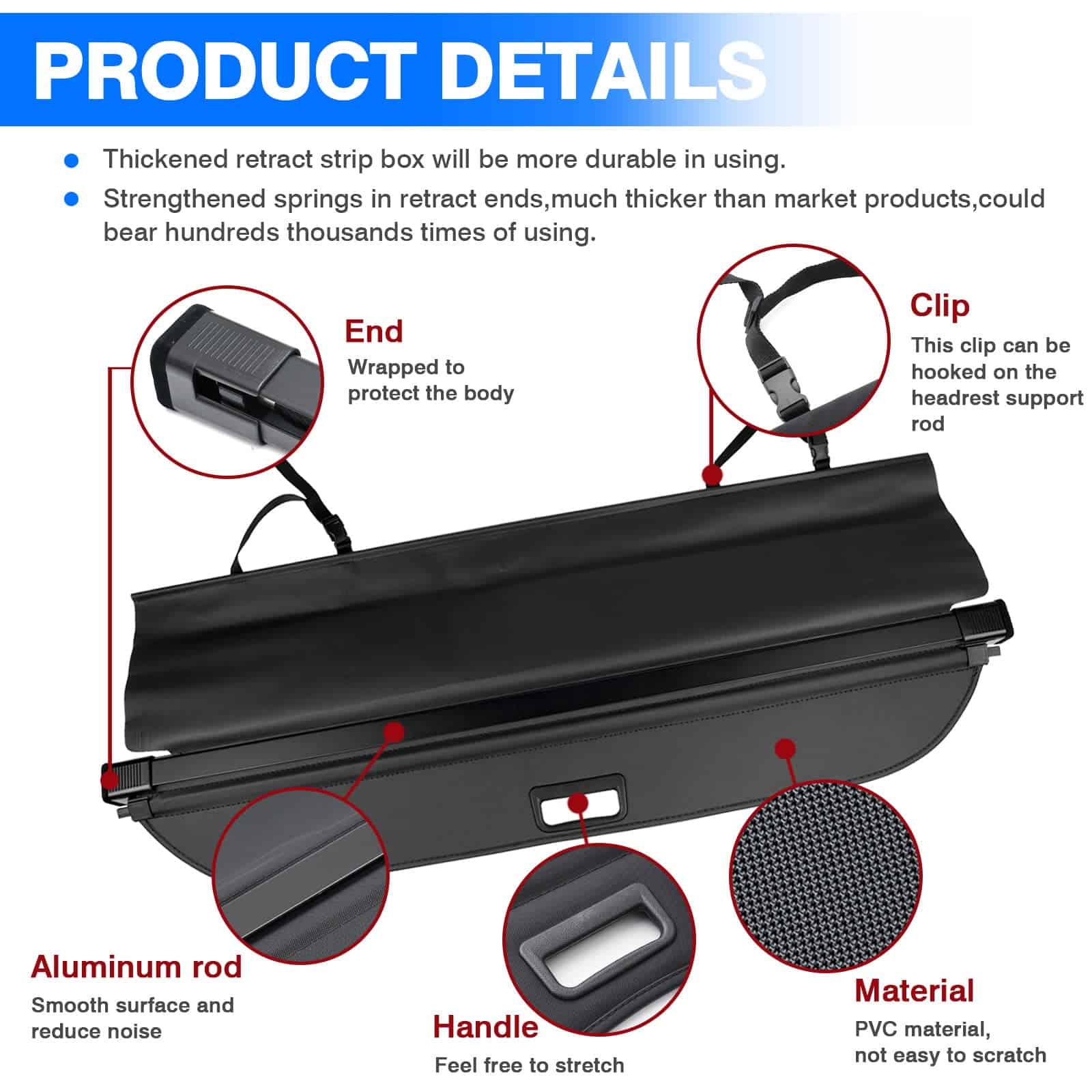 Cubierta de carga para 2019-2024 2025 Accesorios Infiniti - Imagen 6