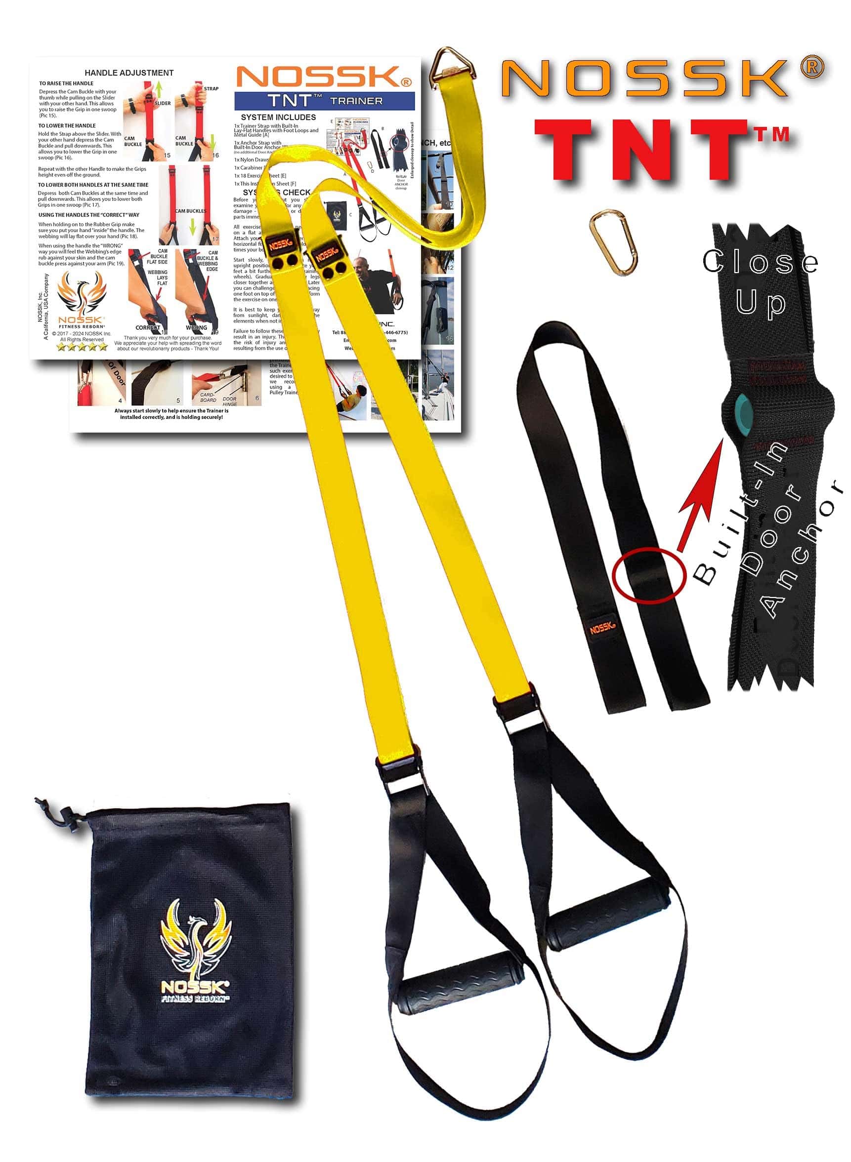 NOSSK TNT Pro Suspension Fitness Trainer (Amarillo) - Imagen 3