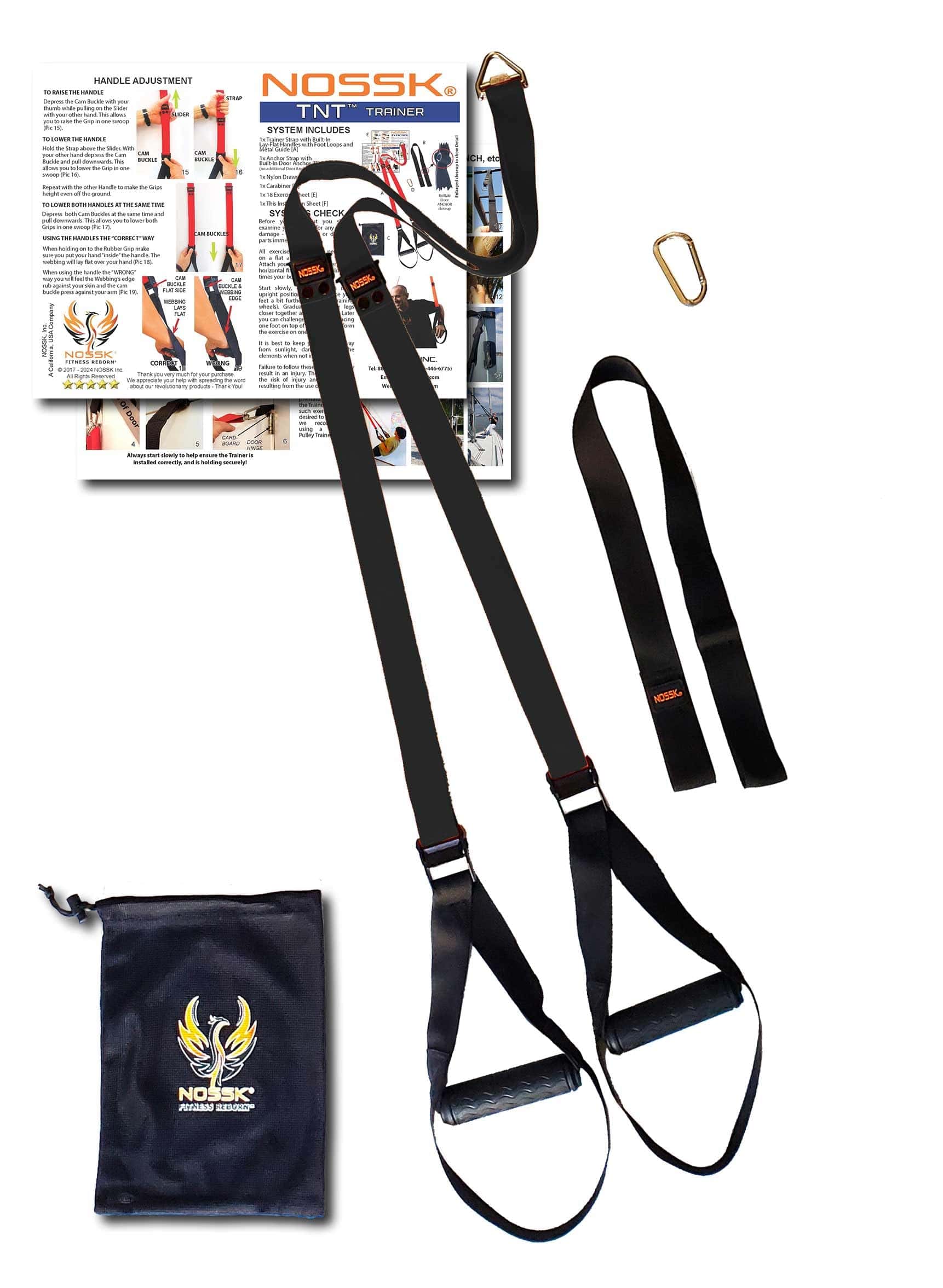 NOSSK TNT PRO Suspension Fitness Trainer (Negro)