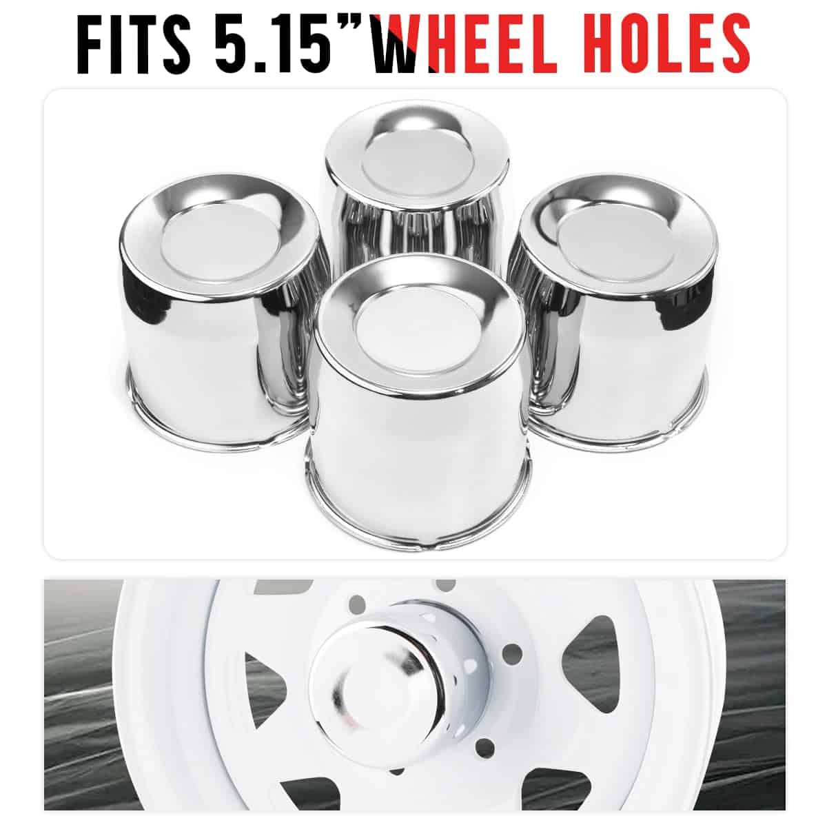 Tapas de centro de rueda para remolque RTrhinoTuning 5.15in - Imagen 6