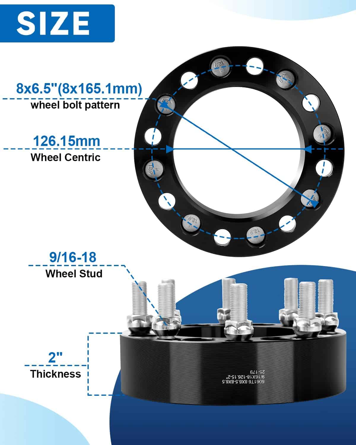 2 piezas de separadores de llantas EZISOE 8x6.5 para Ram - Imagen 3