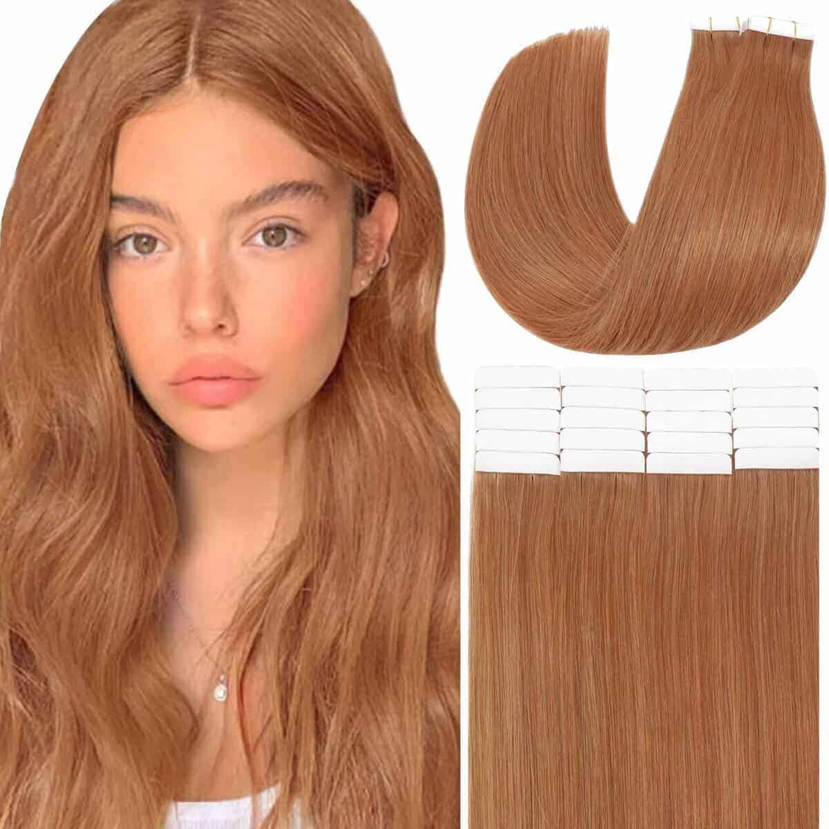 Extensiones de Cabello Adhesivas Anrosa de Cabello Humano