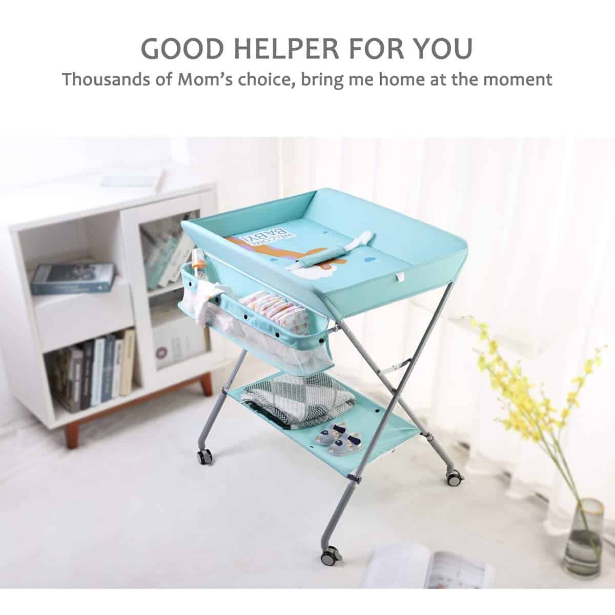 Mesa de Cambio de Pañales Portátil Plegable EGREE con - Imagen 10