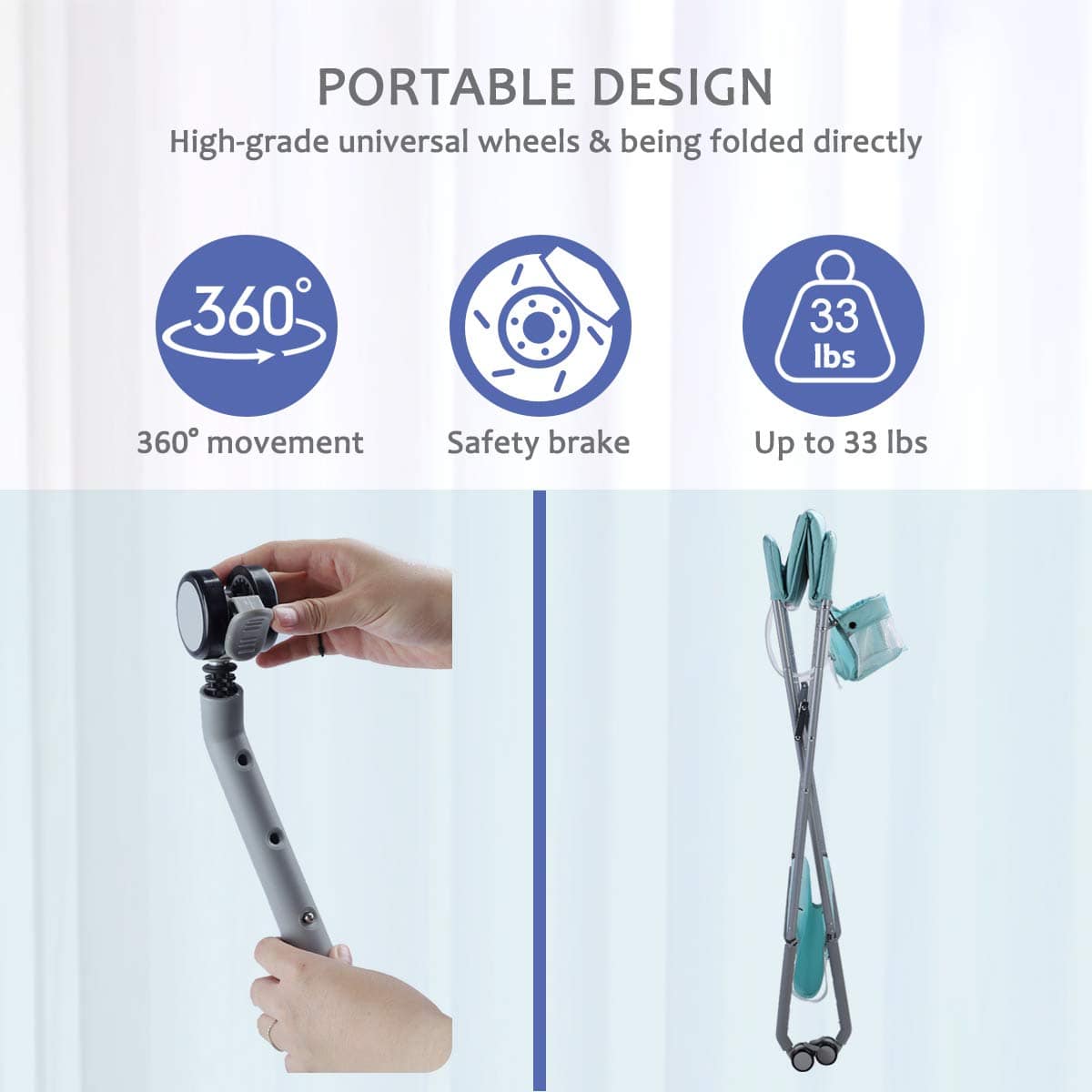 Mesa de Cambio de Pañales Portátil Plegable EGREE con - Imagen 5