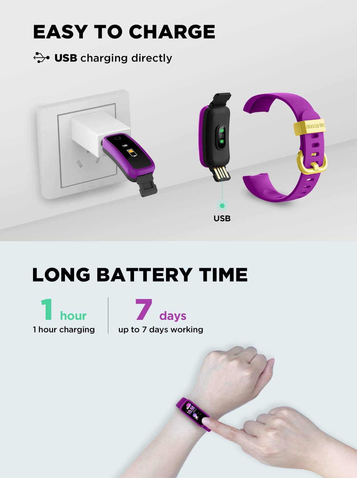 Reloj inteligente de seguimiento de fitness BIGGERFIVE - Imagen 7