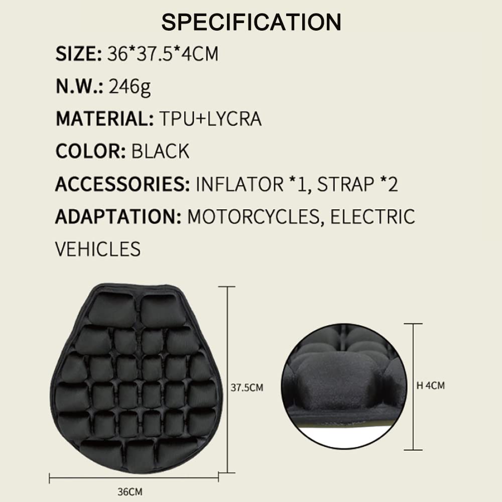 Almohadilla de Asiento de Aire para Motocicleta DEEIRAO 3D - Imagen 9