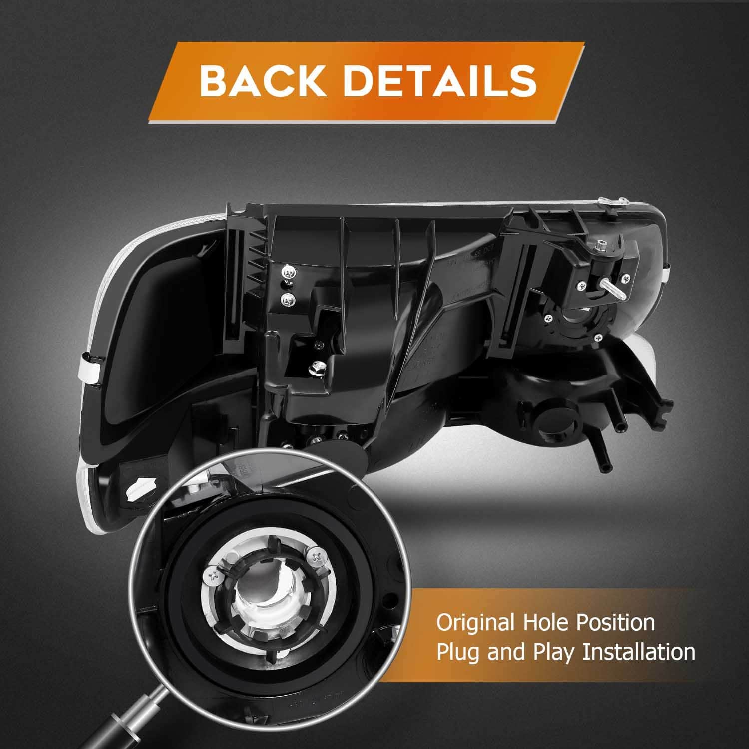 Conjunto de Faros Delanteros Para Dodge Caravan 2001-2007 - Imagen 5