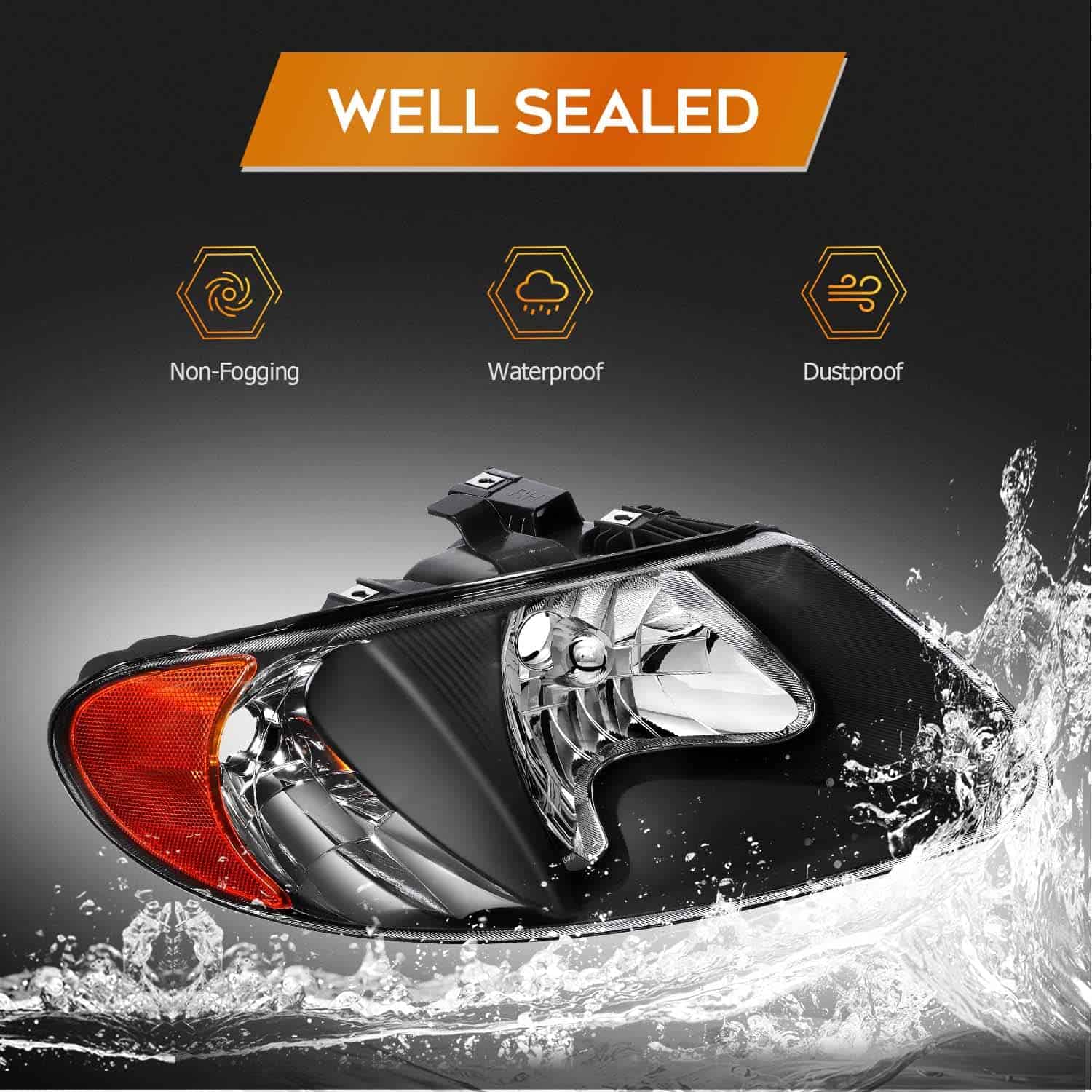 Conjunto de Faros Delanteros Para Dodge Caravan 2001-2007 - Imagen 6