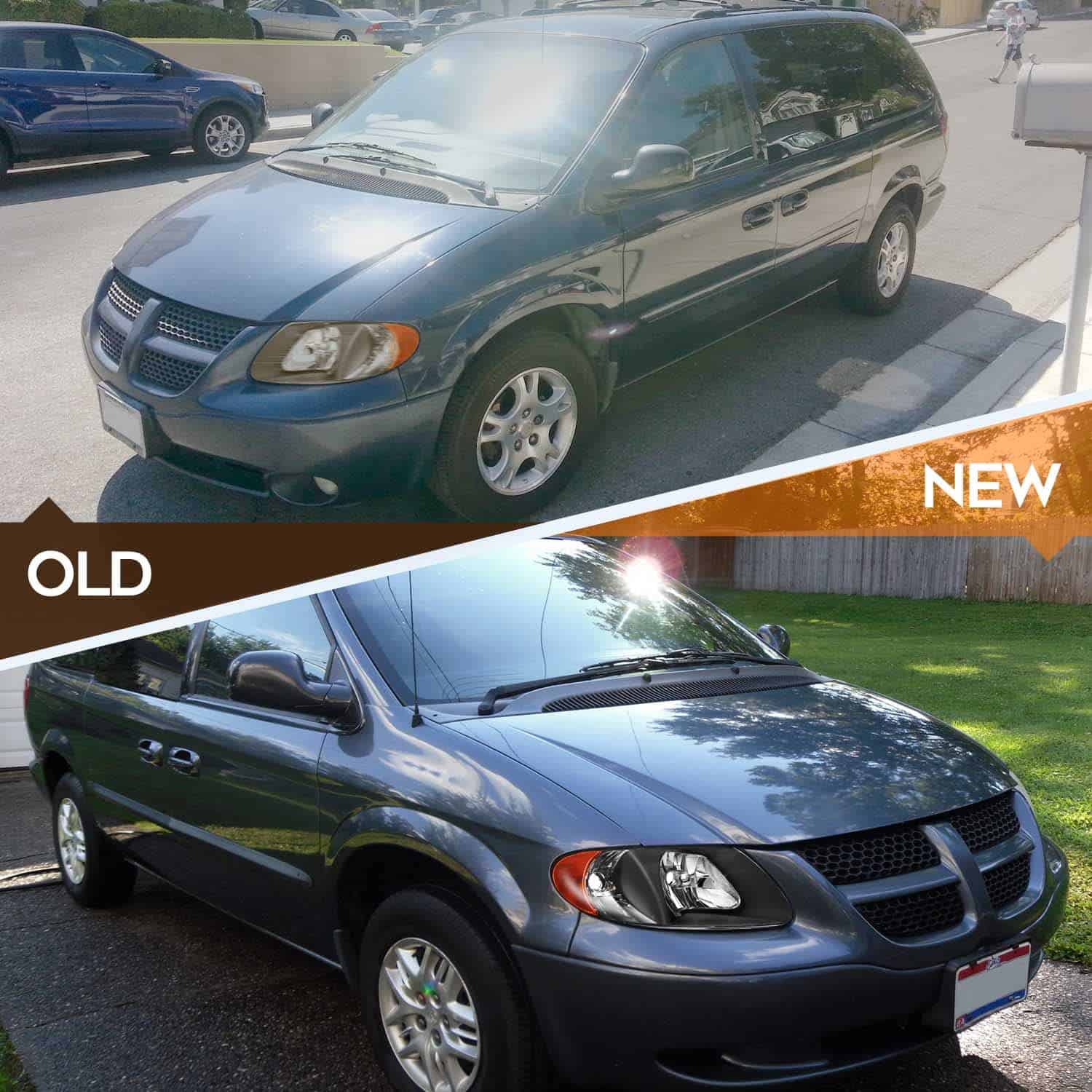 Conjunto de Faros Delanteros Para Dodge Caravan 2001-2007 - Imagen 7