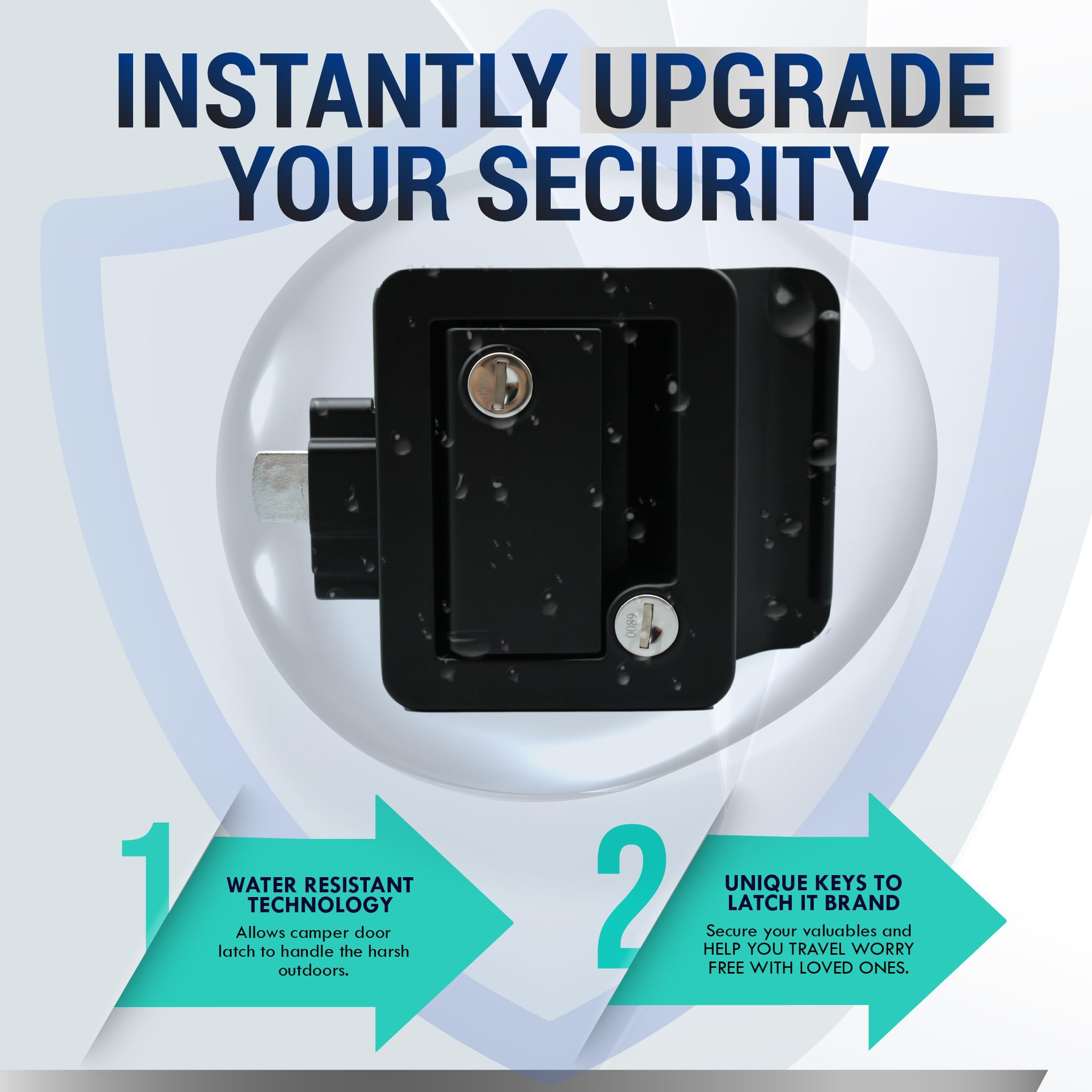 Cerradura de puerta de RV negra LATCH.IT | Manija de puerta - Imagen 7