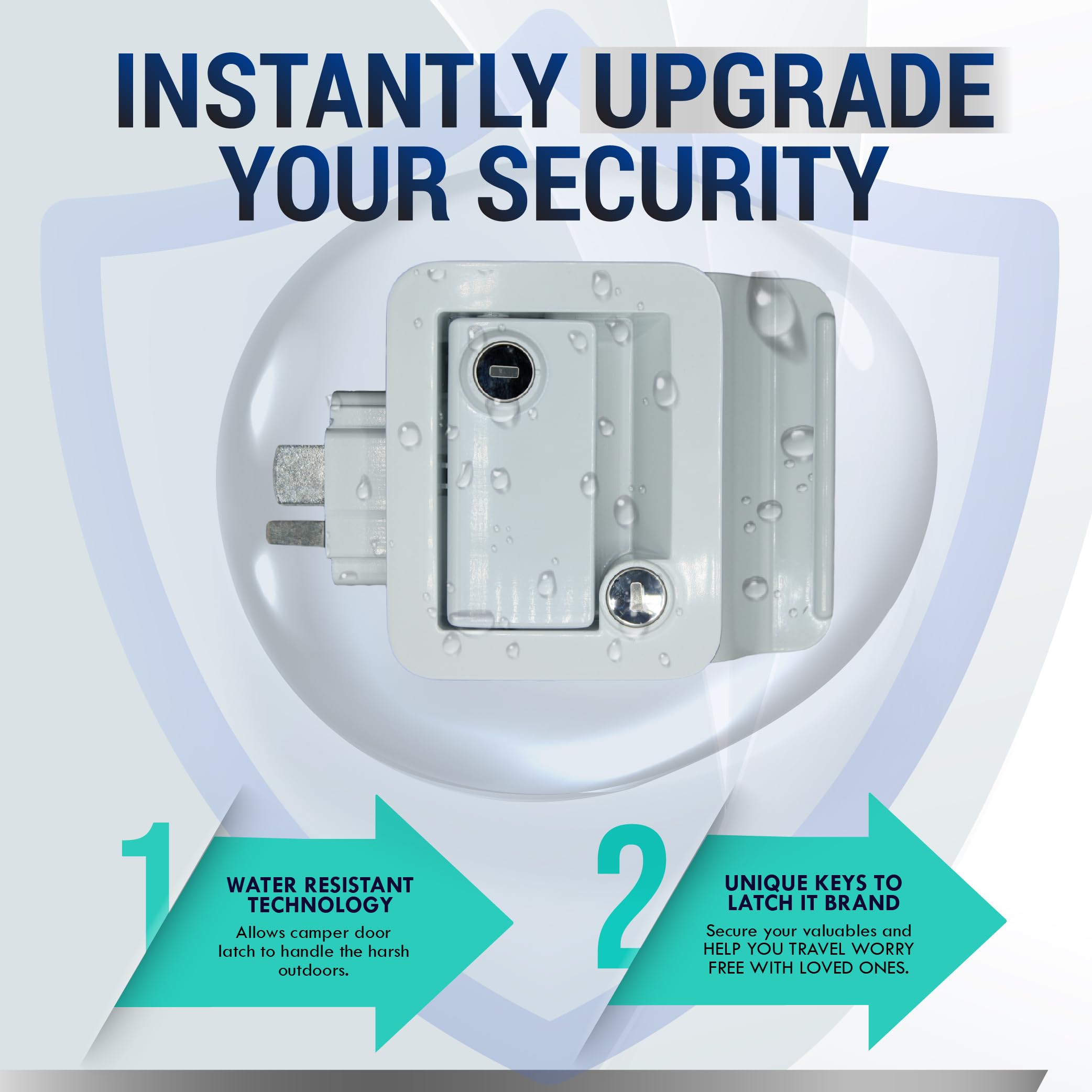 LATCH.IT Candado de Puerta Blanco de Repuesto para RV | - Imagen 7