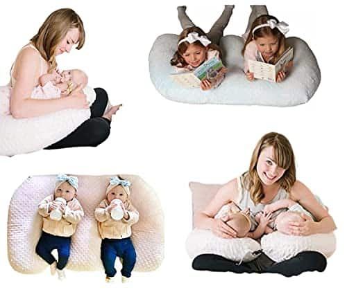 Almohada gemela Twin Z gris ¡6 usos en 1 almohada gemela!