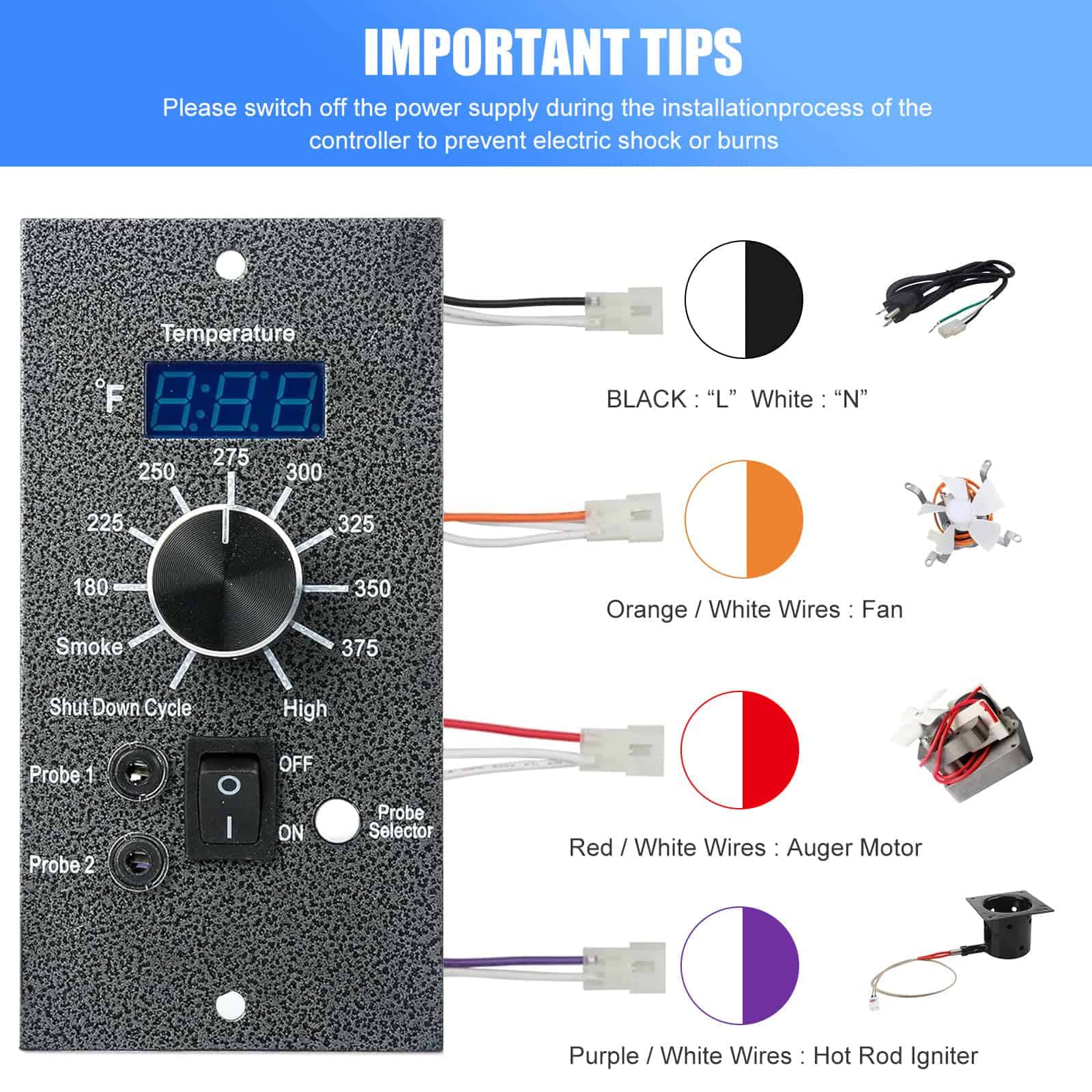 Kit de Termostato Digital para Panel de Control de Traeger, - Imagen 4