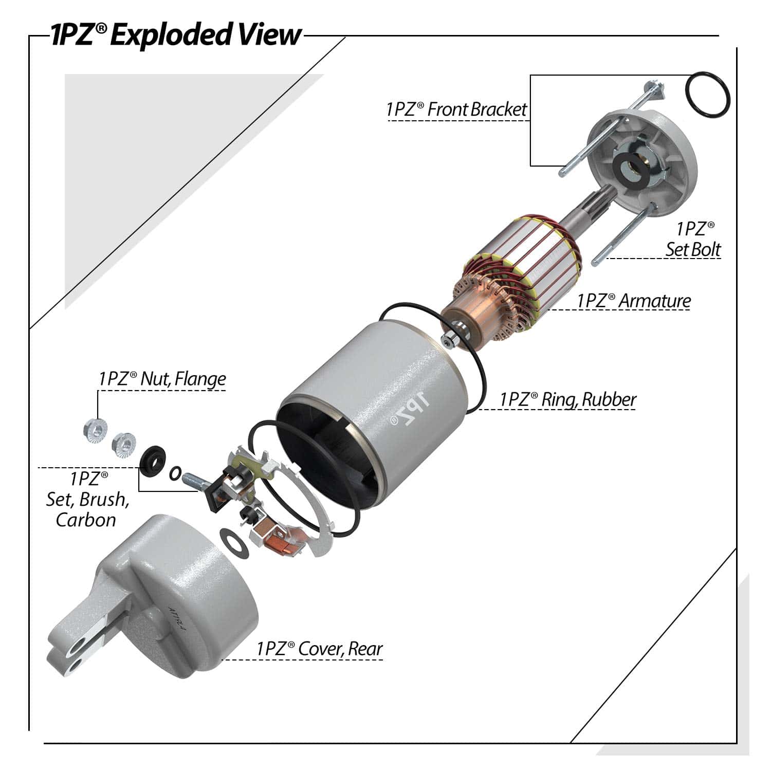 1PZ SM4-ST1 Motor de Arranque de Repuesto para Honda - Imagen 3