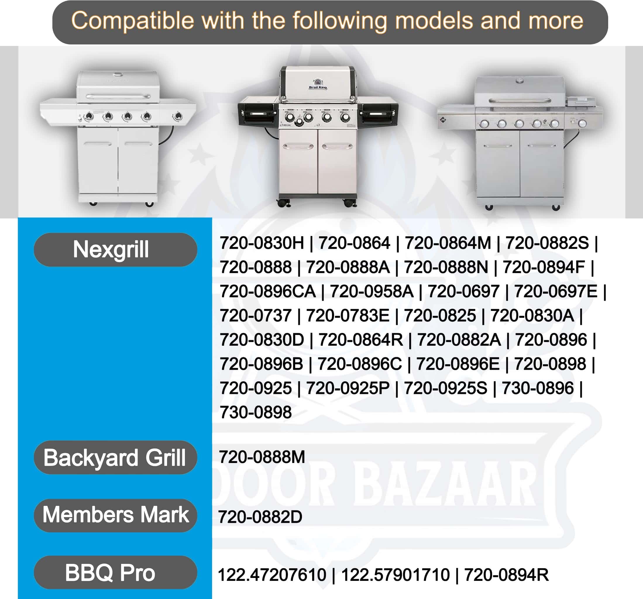 Nexgrill Partes de Repuesto para Quemadores 720-0830X, - Imagen 4