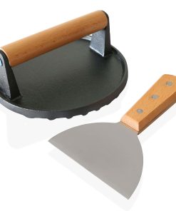 Prensa redonda de hierro fundido para bacon 2.4 libras de