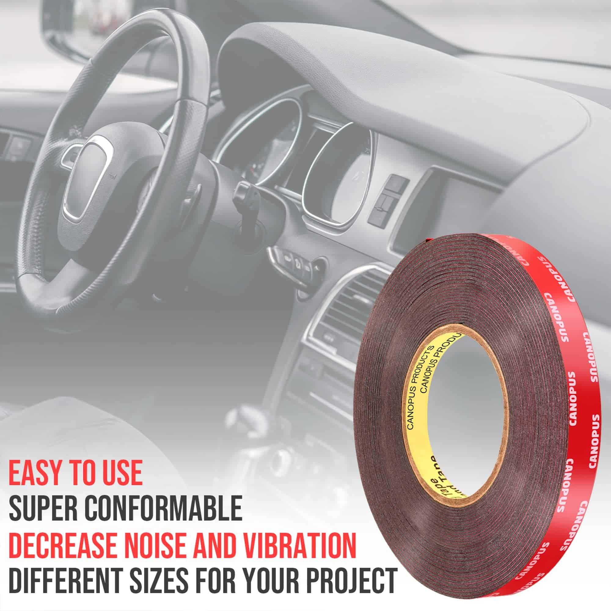 Cinta de Acoplamiento Plus de Acrílico Automotriz CANOPUS - Imagen 4