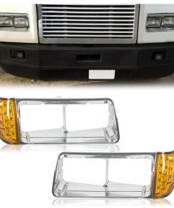 HECASA Bisel de faro con LED compatible con Freightliner