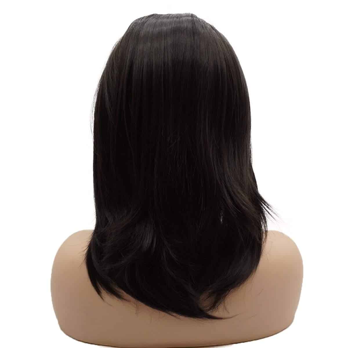 Peluca Sintética Lace Front Meiyite Pelo Liso Corto de 15 - Imagen 5