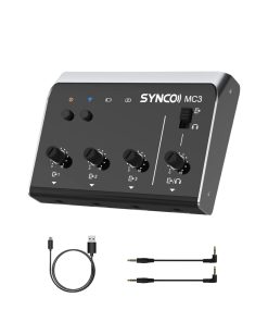 Mezcladora de Audio SYNCO, Mezclador Estéreo Portátil de 4