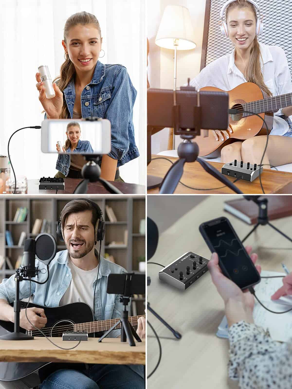 Mezcladora de Audio SYNCO, Mezclador Estéreo Portátil de 4 - Imagen 3