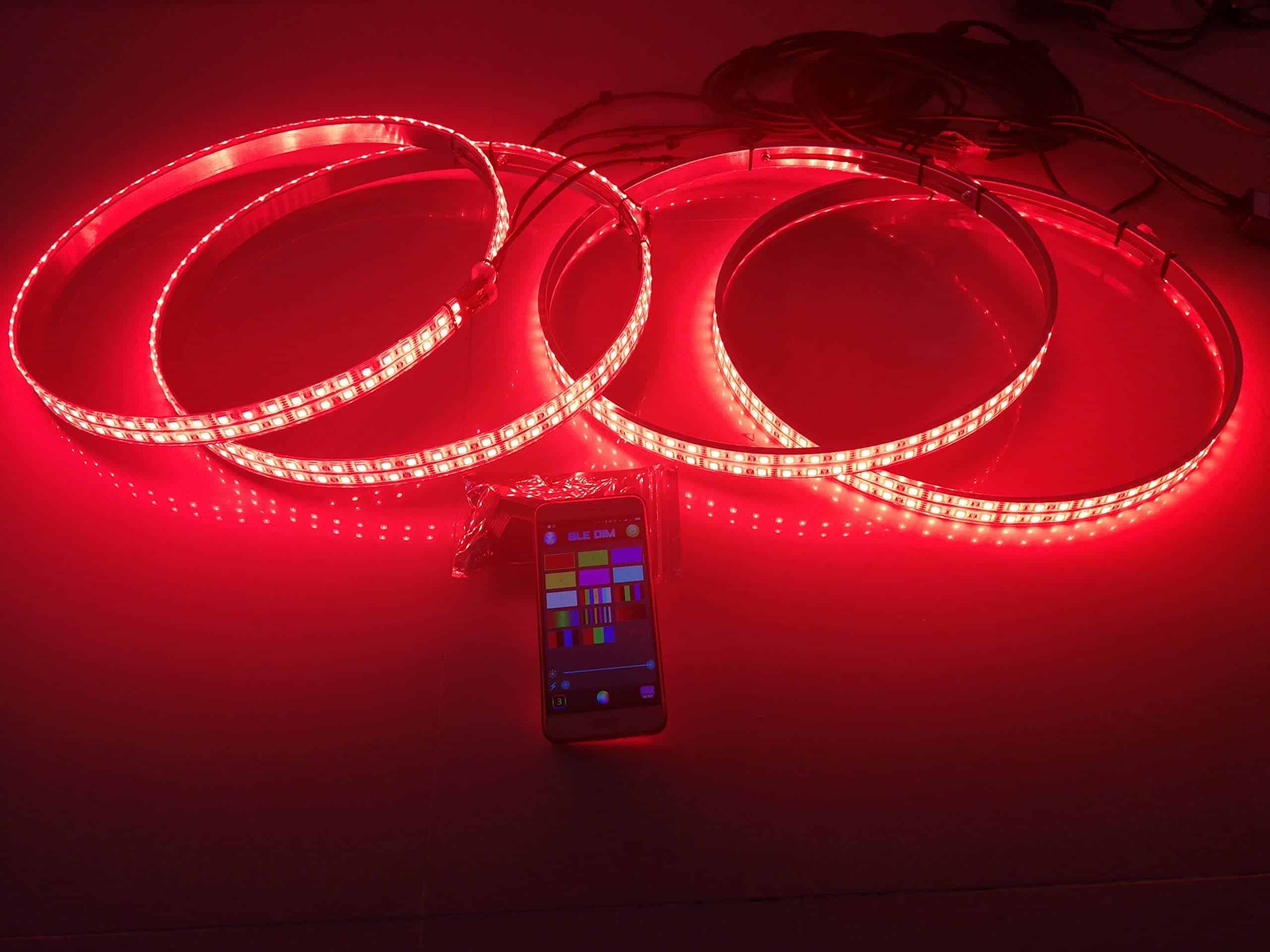 Luces de Anillo RGB de 4PCS 17.5 de Sando Tech + Kit de - Imagen 5