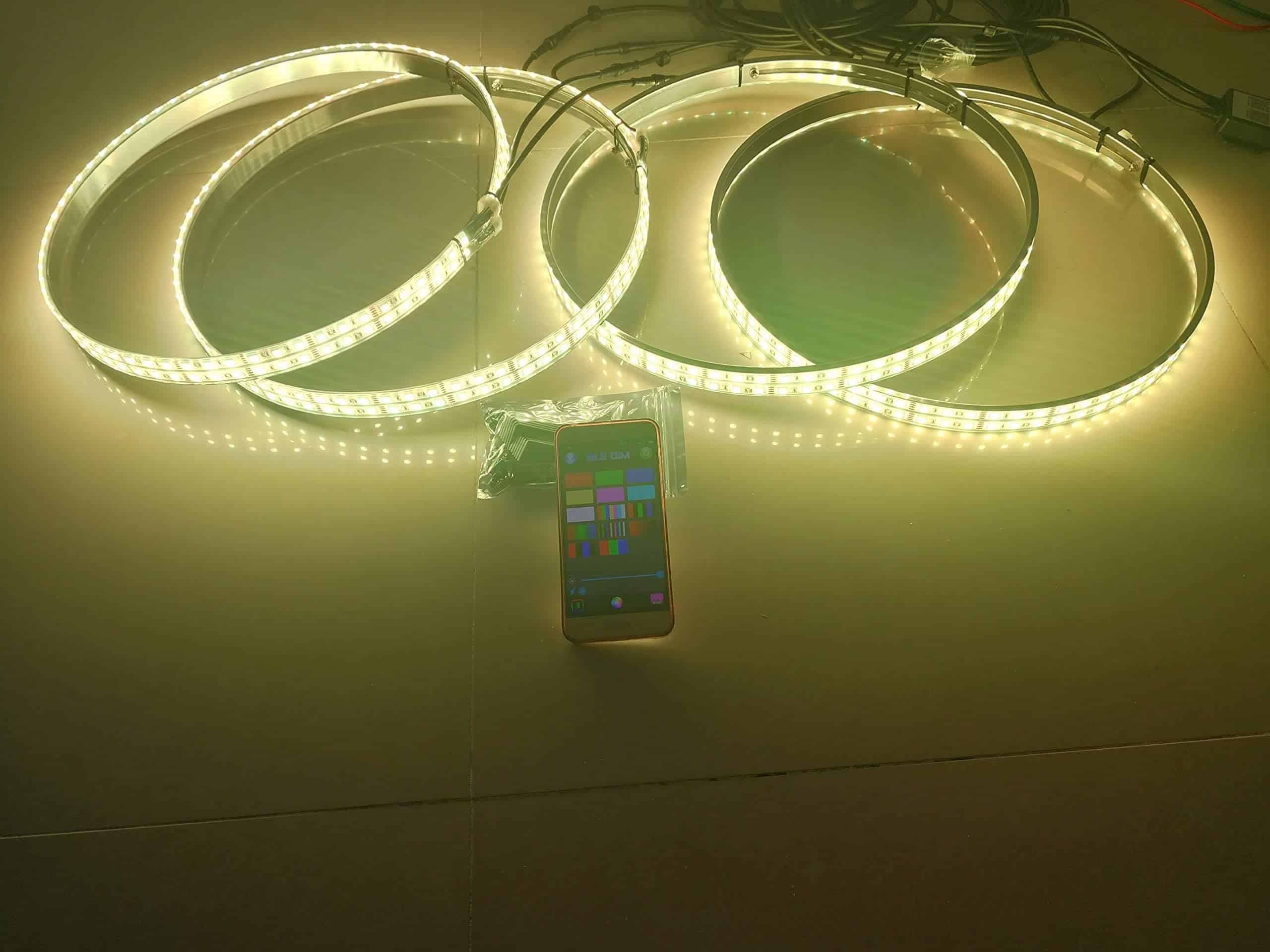 Luces de Anillo RGB de 4PCS 17.5 de Sando Tech + Kit de - Imagen 6