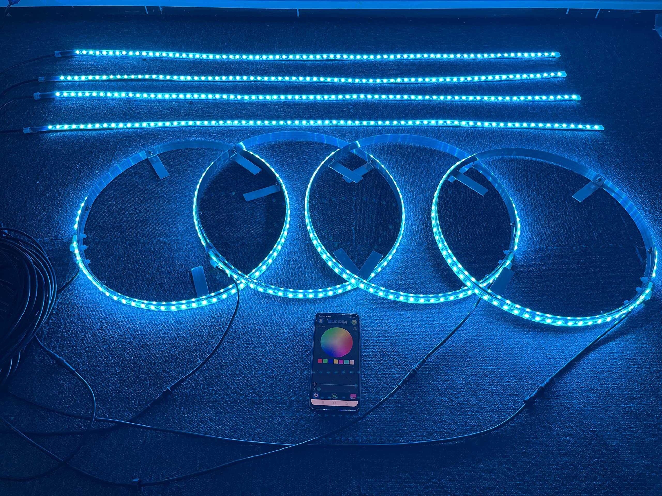 Luces de Anillo RGB de 4PCS 17.5 de Sando Tech + Kit de - Imagen 3