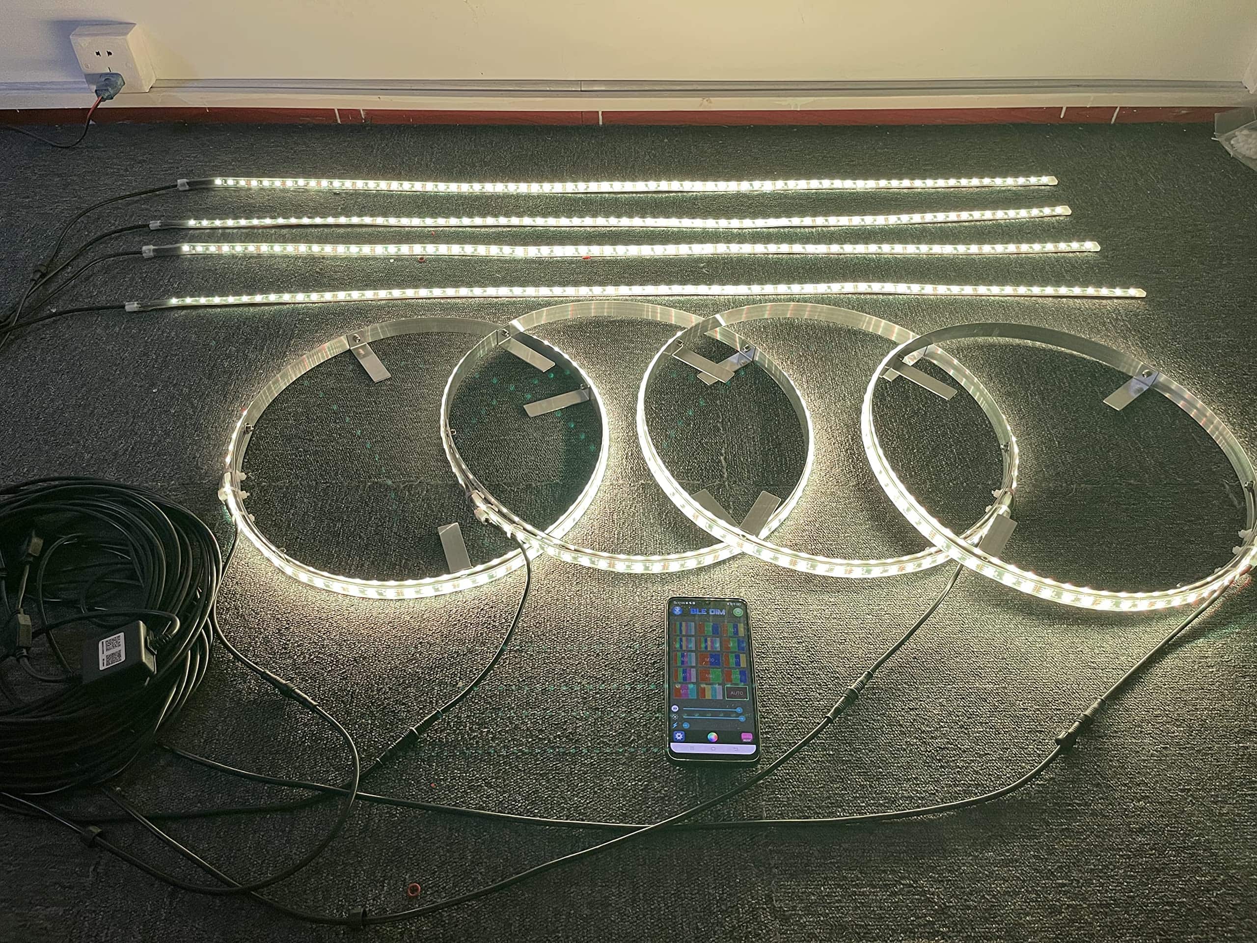 Luces de Anillo RGB de 4PCS 17.5 de Sando Tech + Kit de - Imagen 4