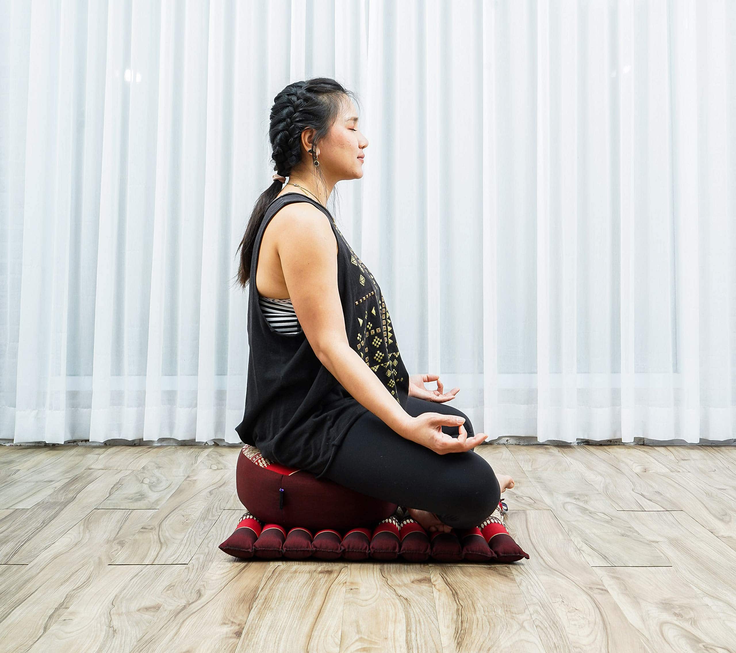 Set de Cojín de Meditación Leewadee - 1 -Rojo - Imagen 5