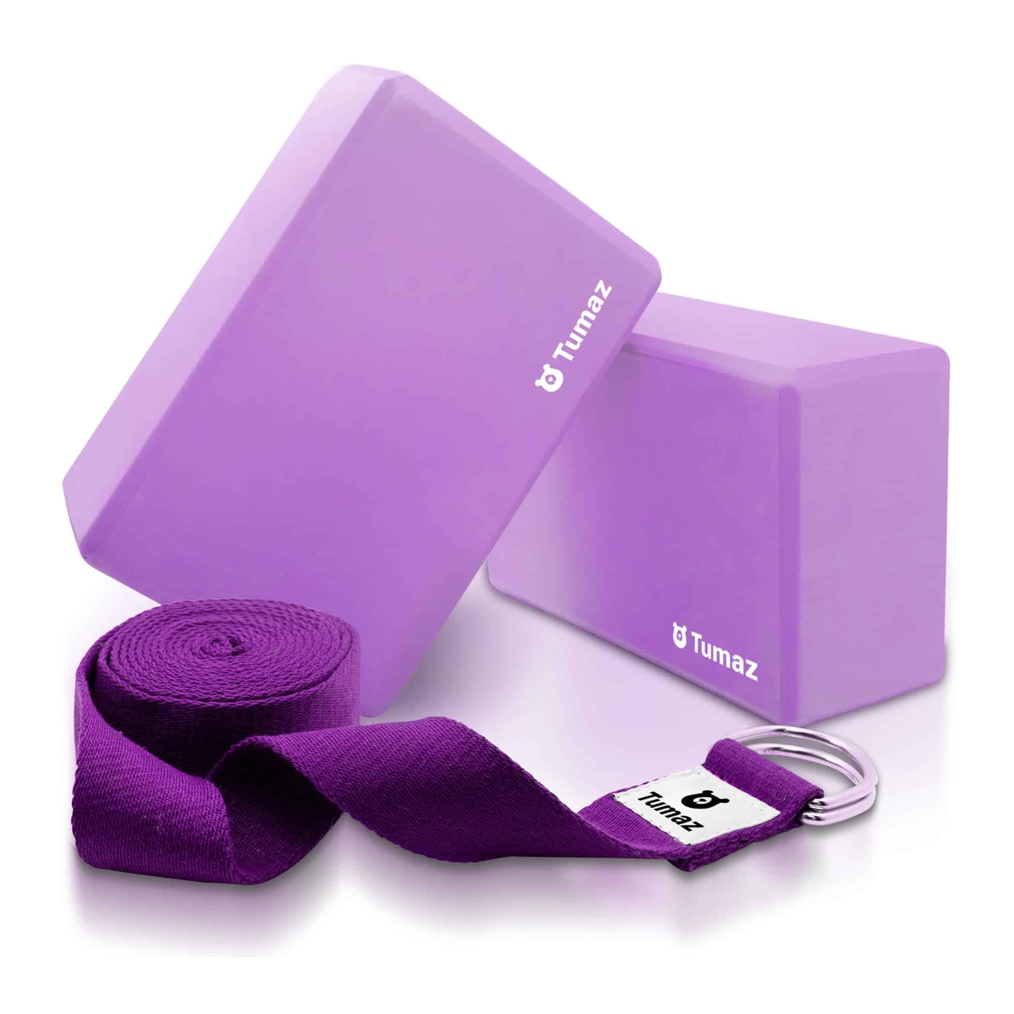 Conjunto de 2 Bloques de Yoga Tumaz con Correa - Superficie