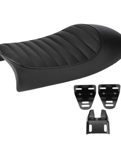 Asiento de Motocicleta Cuero PU Vintage Asiento de Carreras