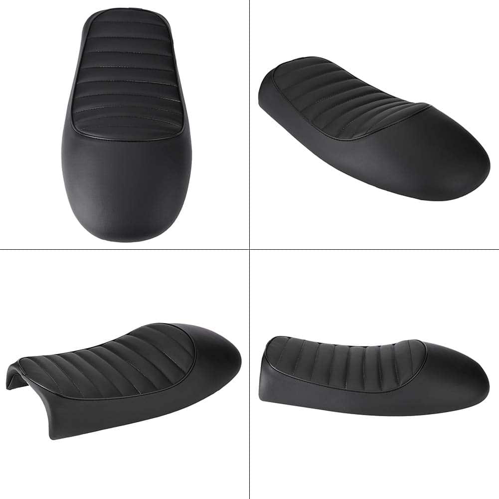 Asiento de Motocicleta Cuero PU Vintage Asiento de Carreras - Imagen 8