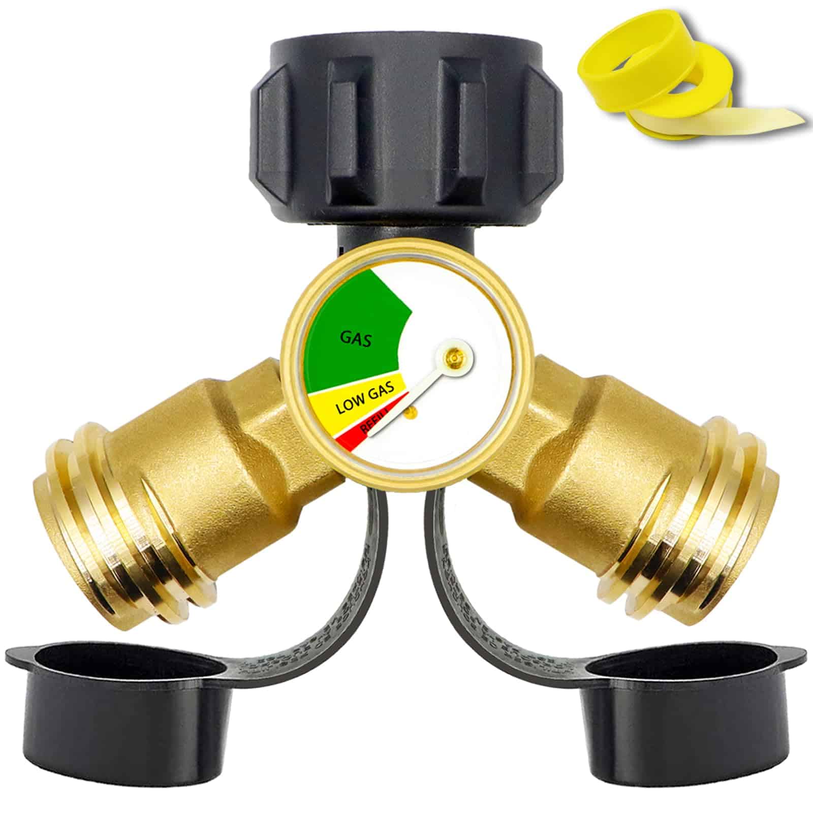 Divisor Adaptador para Tanque de Propano, Conectado a 2