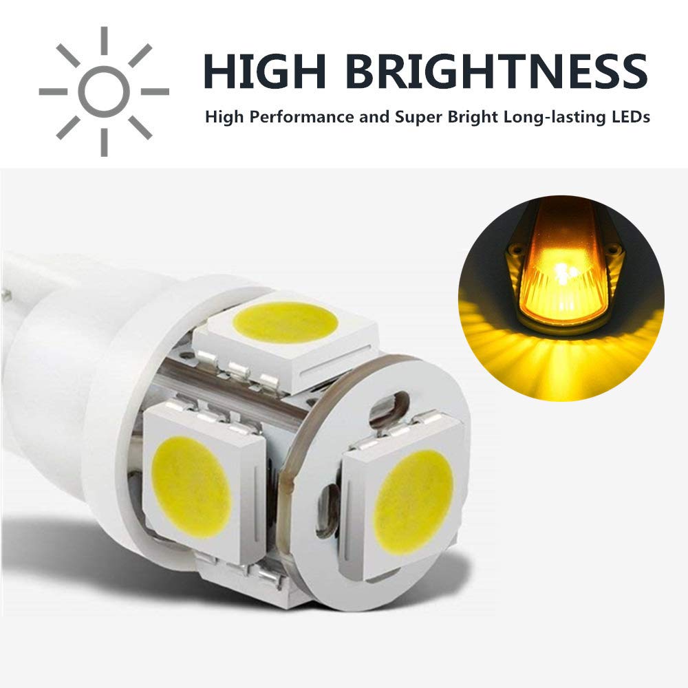 5 X Luces de Marcador de Techo Ámbar Blanco LED Compatible - Imagen 3