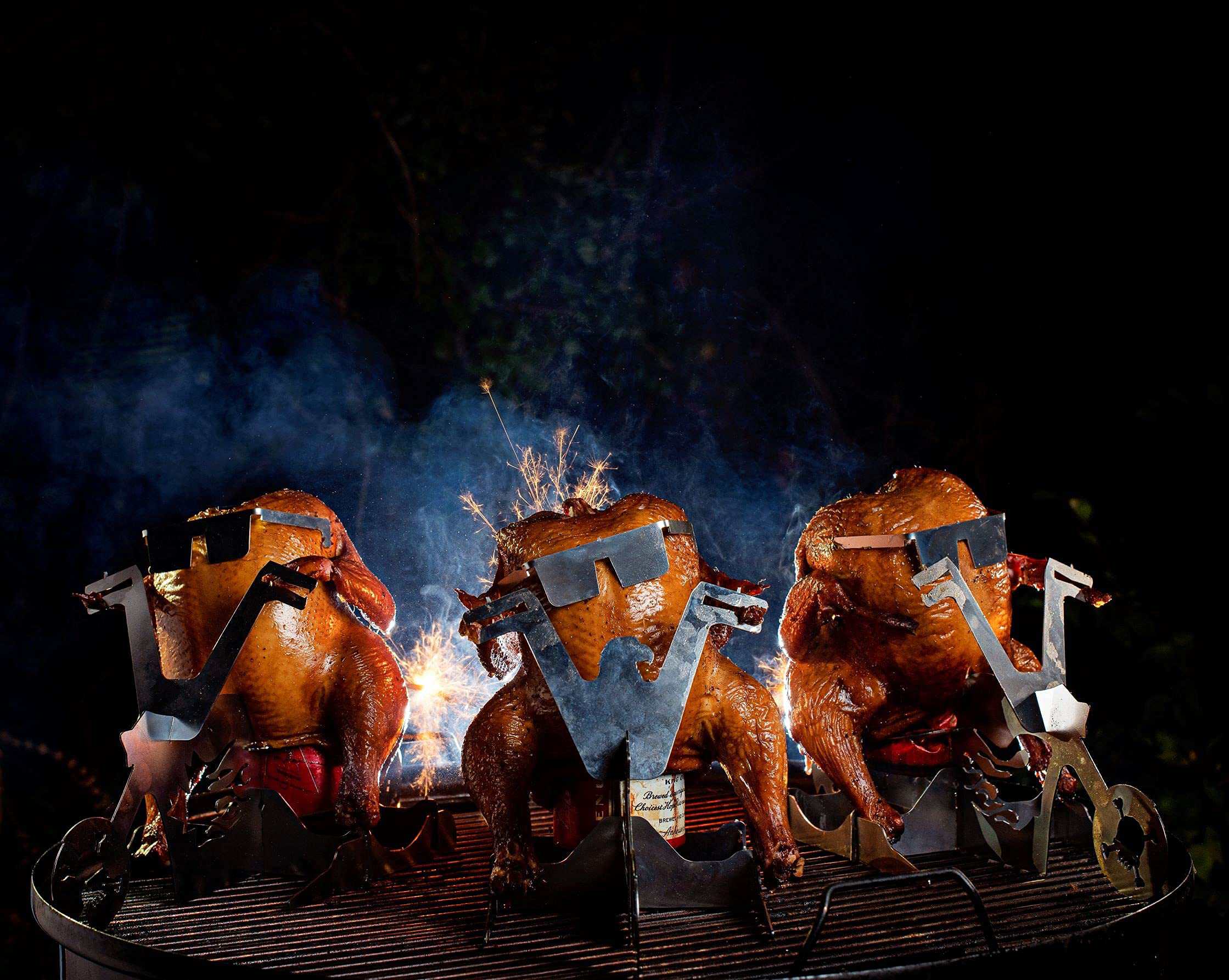 Soporte para Pollo en Lata de Cerveza La Canuck! Parrilla - Imagen 5