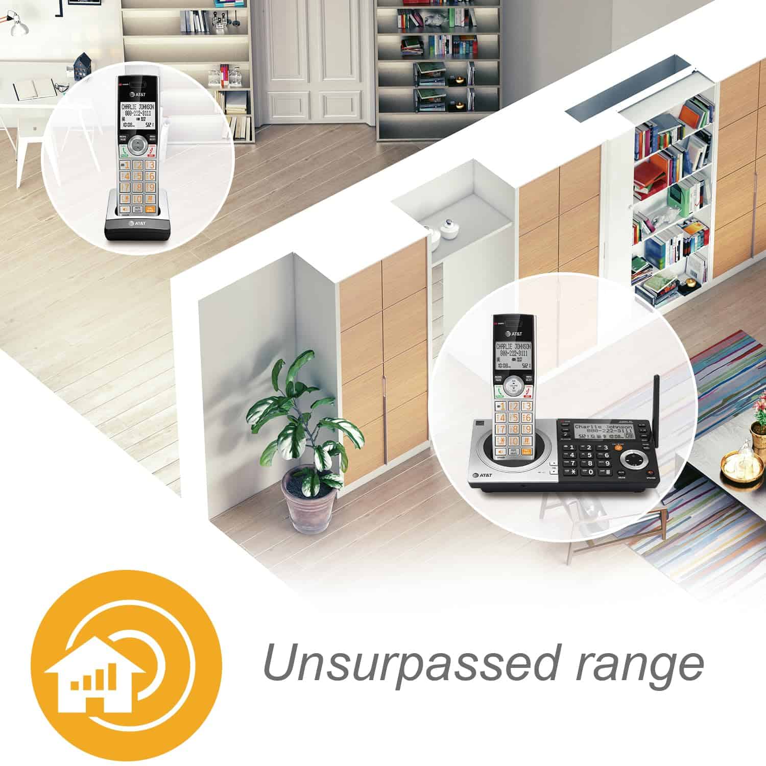 Teléfono inalámbrico AT&T CL83407 DECT 6.0 de 4 auriculares - Imagen 6