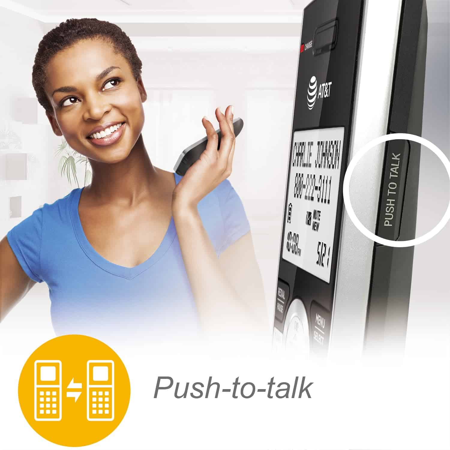 Teléfono inalámbrico AT&T CL83407 DECT 6.0 de 4 auriculares - Imagen 10