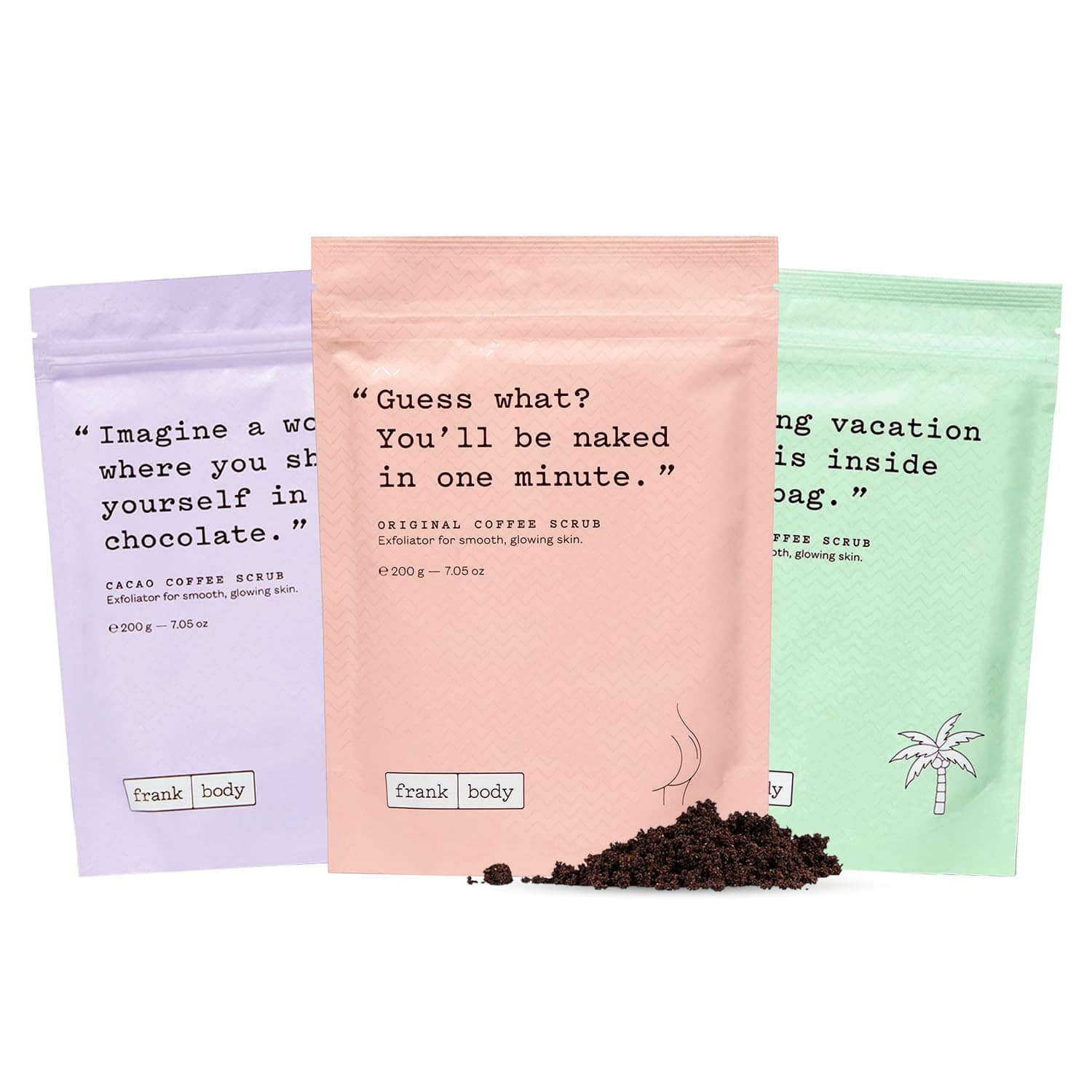 Paquete de variedad de exfoliantes corporales Frank Body |