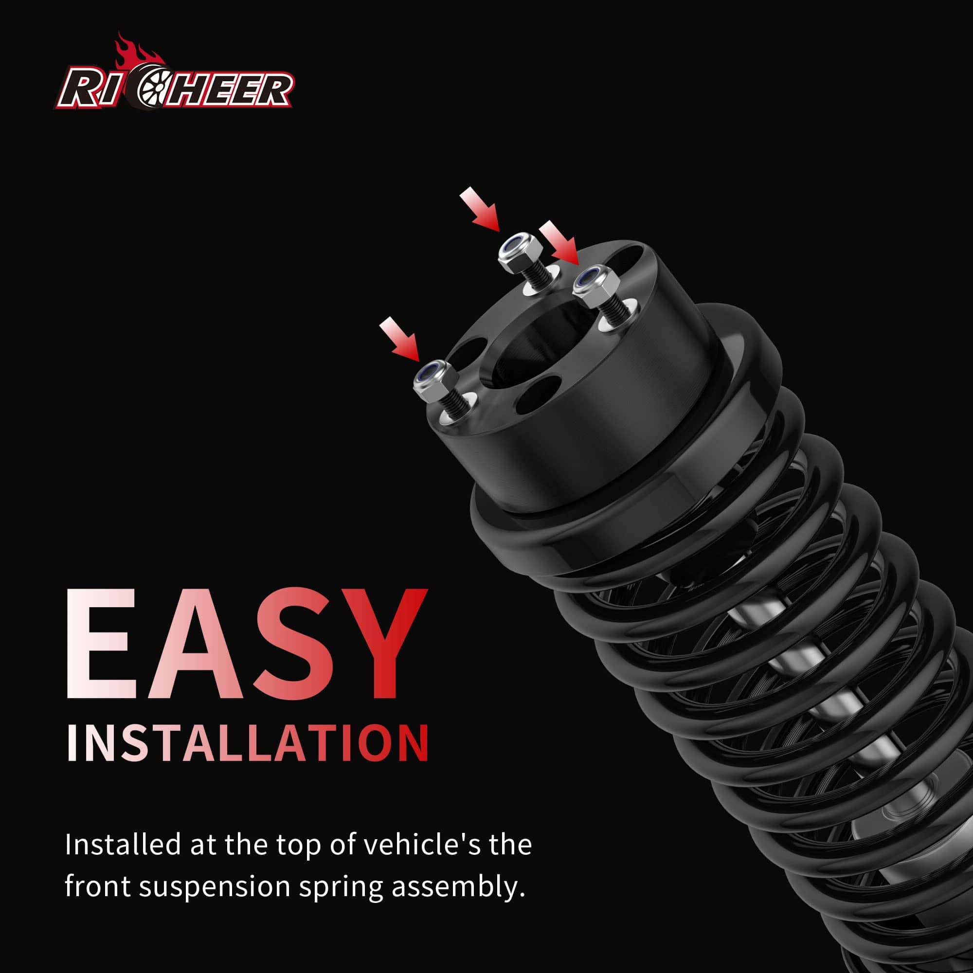 Richeer 3" Front and 2" Rear Leveling Lift Kits for - Imagen 3